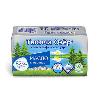 Масло сливочное Тысяча Озёр 82,5%