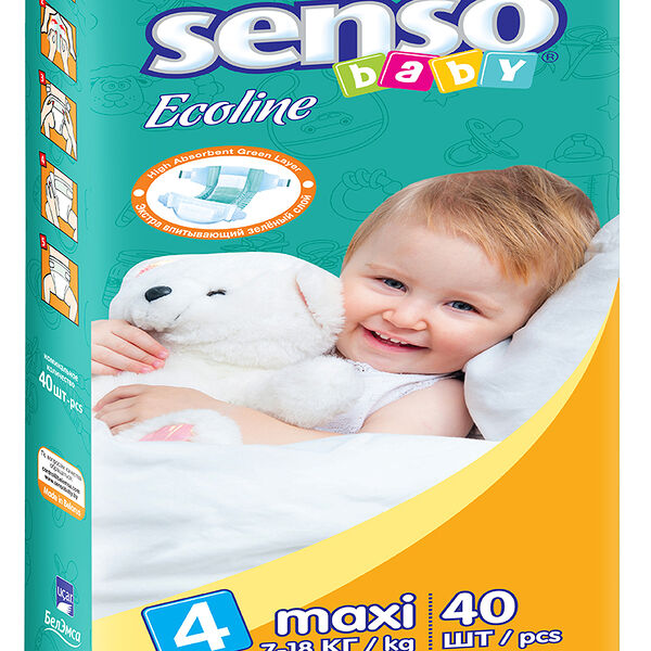 Подгузники для детей «SENSO BABY ECOLINE» D 4 -40