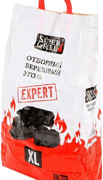 Уголь березовый SuperGrill отборный 3кг