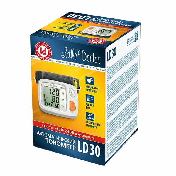 Тонометр Little Doctor LD30 автоматический с адаптером и стандартной манжетой