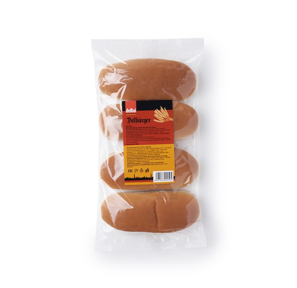 

Булочки для хот догов Delba 250г, Германия