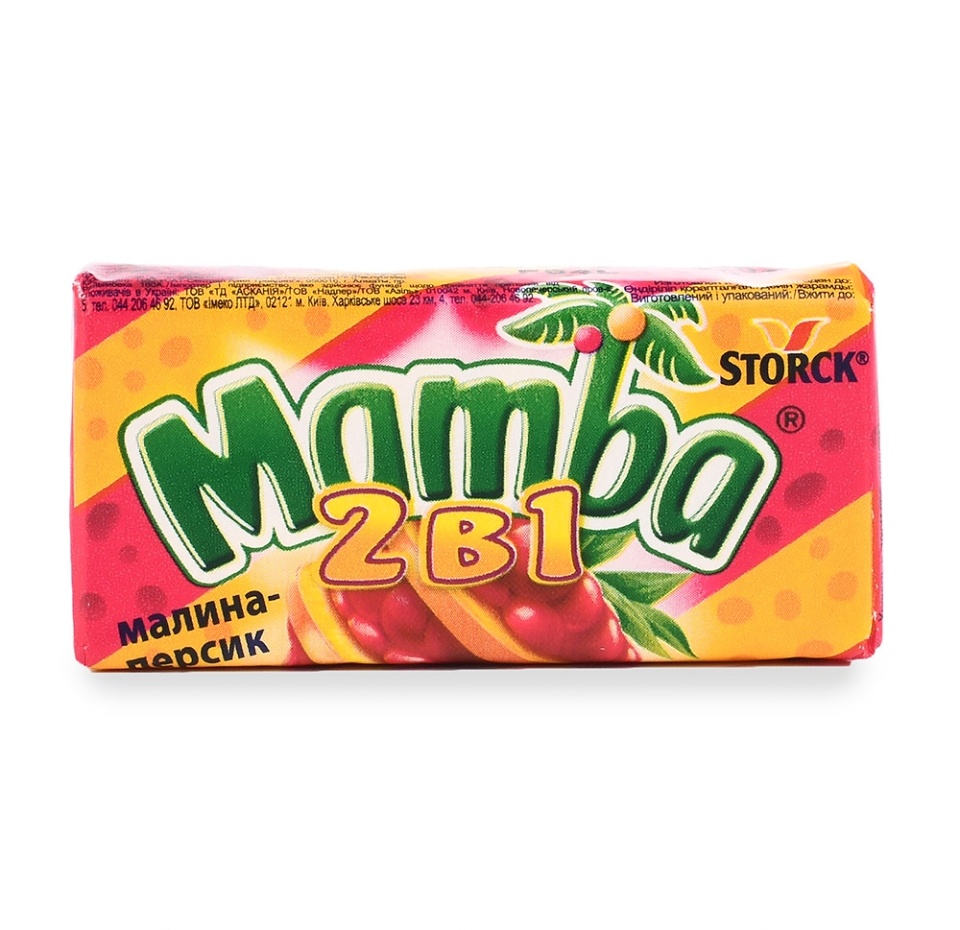 

Жевательные конфеты 2в1, Mamba 26г
