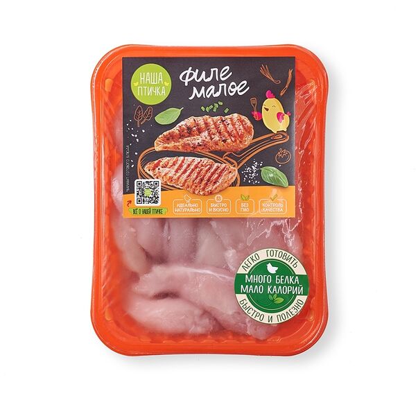 Филе грудки малое цыпленка-бройлера Наша птичка 450г, Россия
