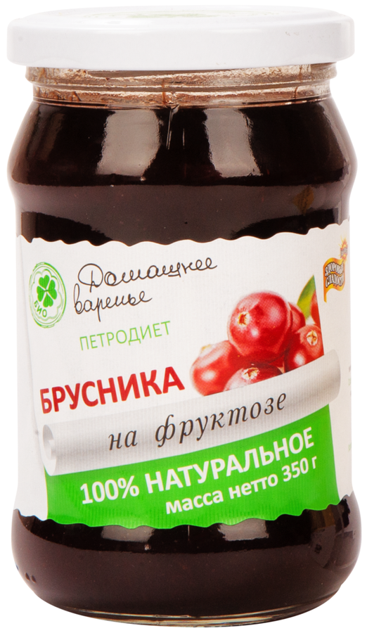 

Варенье Здоровые Сладости Домашнее брусника, на фруктозе, 350г