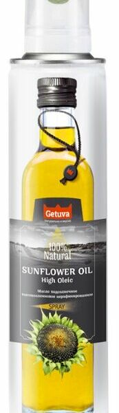 Масло подсолнечное Getuva, нерафинированное, высокоолеиновое, спрей