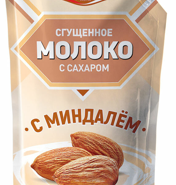 Молоко сгущенное Главпродукт с миндалем 3.7%
