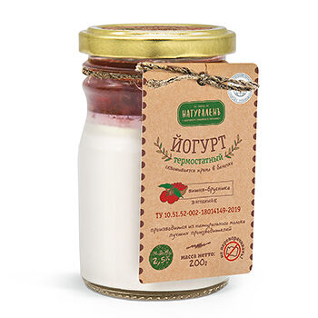 Йогурт «Вишня и брусника» 2.5%, «НатураленЪ», 200 г