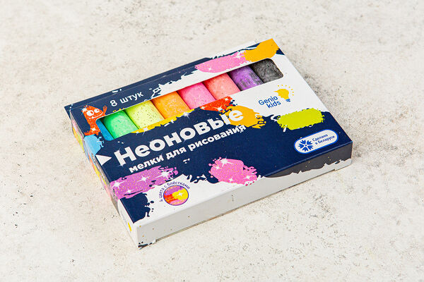 Мелки для рисования Неоновые, 8 шт._РП