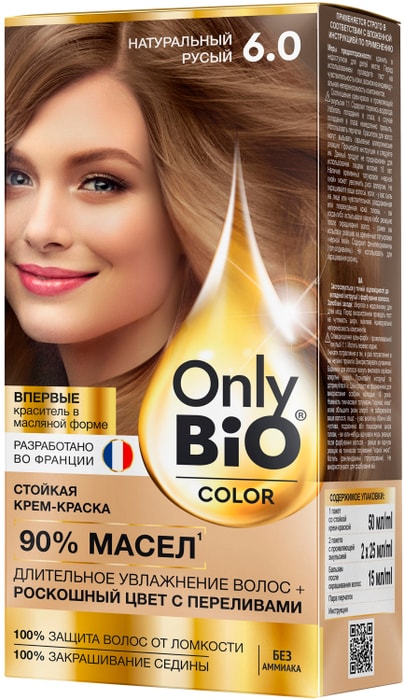 

Краска для волос Only Bio Color тон 6.0 Натуральный русый 115 мл