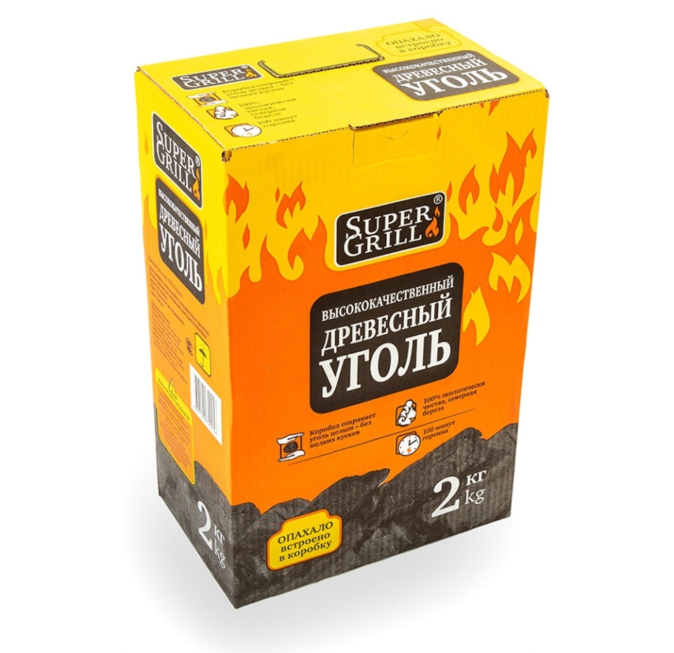 

Уголь Super Grill древесный 2000 г