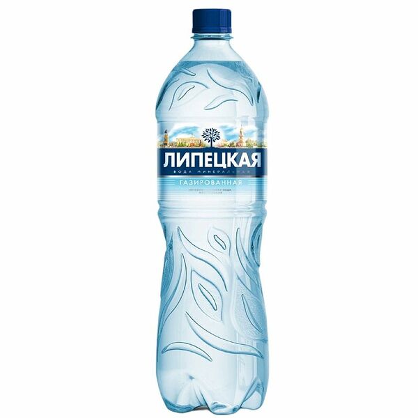 Вода Липецкая минеральная столовая газированная, 1.5л