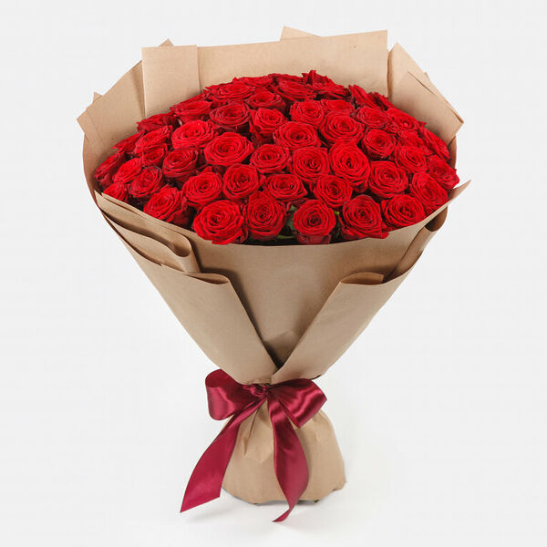 Букет 51 роза Люблю тебя 60 см
