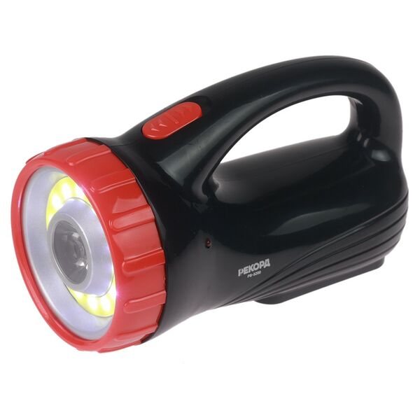 Фонарь-прожектор аккумуляторный светодиодный РЕКОРД PВ-3200, черный