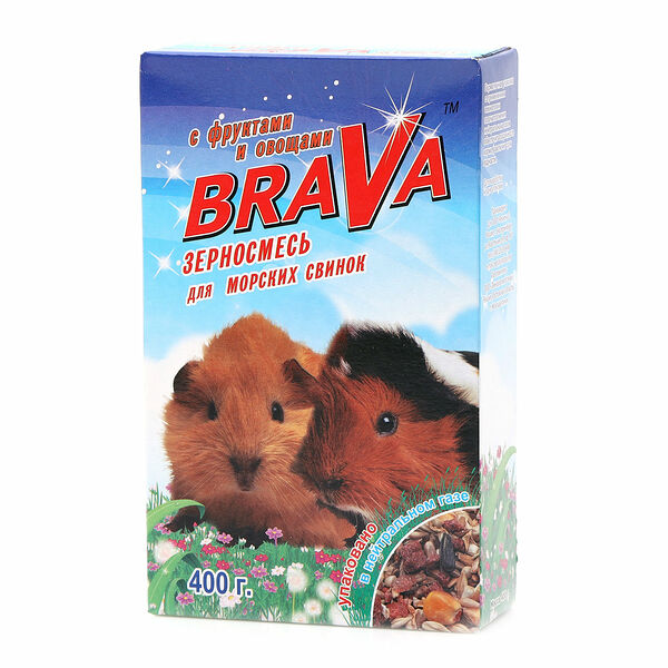 Зерносмесь для морских свинок с фруктами и овощами ТМ Brava (Брава)