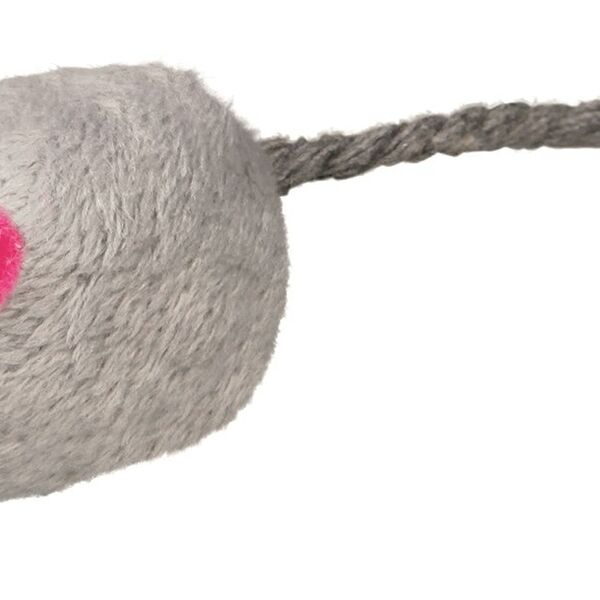 TRIXIE Игрушка для кошек набор из 2-х мышей серо-белая 5см (с колокольчиком)