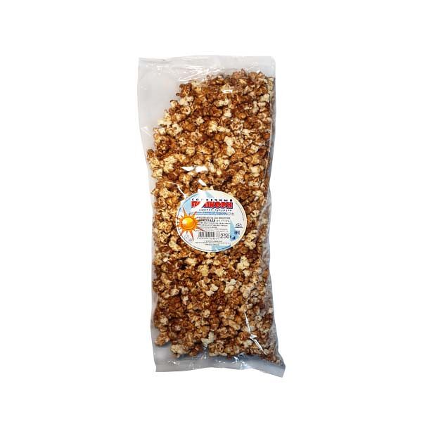 Попкорн Солнечный 250гр Карамель со вкусом шоколада пакет