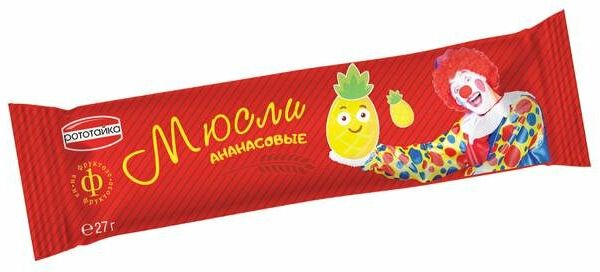 Батончик Рототайка Мюсли ананасовые на фруктозе