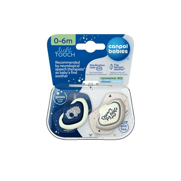 Соска - пустышка силиконовая (упаковка=2шт.) арт.22/658_blu