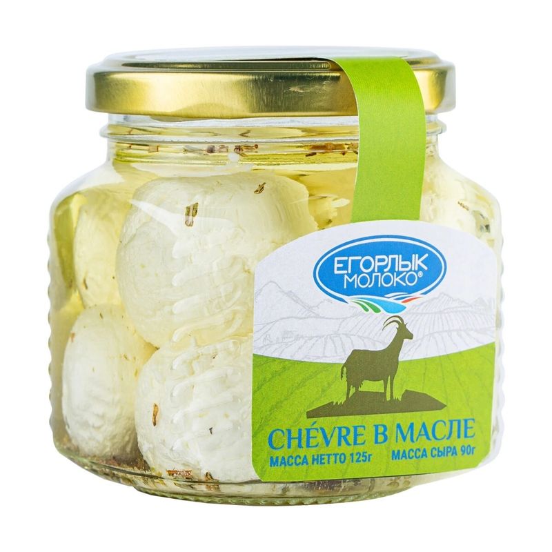 

Сыр козий Егорлык молоко Шевр в масле 50% бзмж 125 г