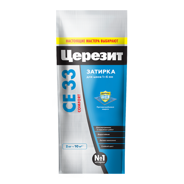 Затирка для узких швов Церезит CE 33 2кг, серый