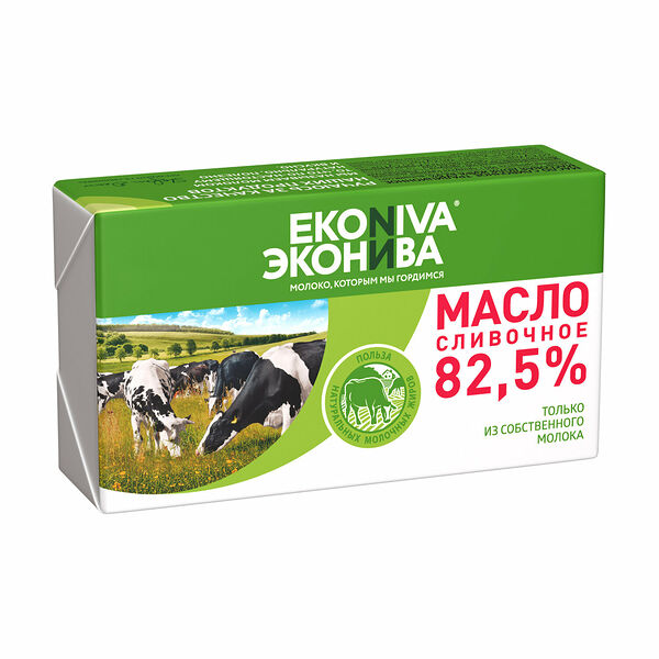 Масло сливочное ЭкоНива 82.5%, 350 г
