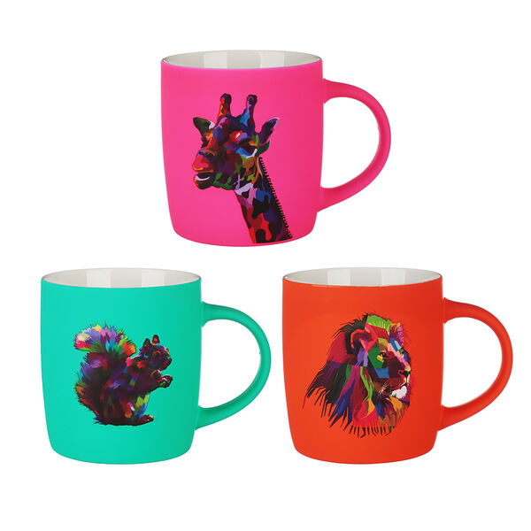 Millimi неон кружка 340мл, керамика, 3 дизайна