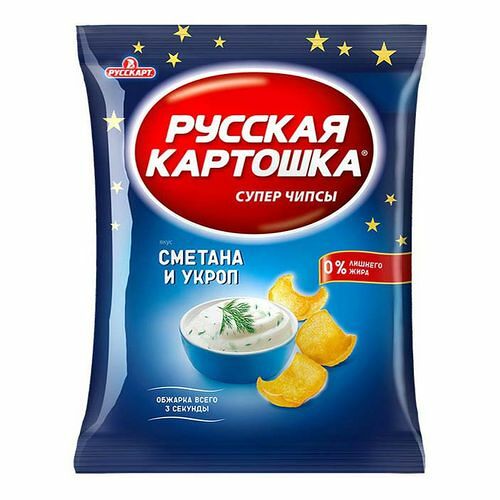 Чипсы Русская картошка Сметана Укроп