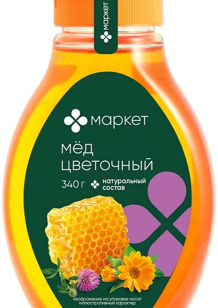 Мед Маркет цветочный 340г
