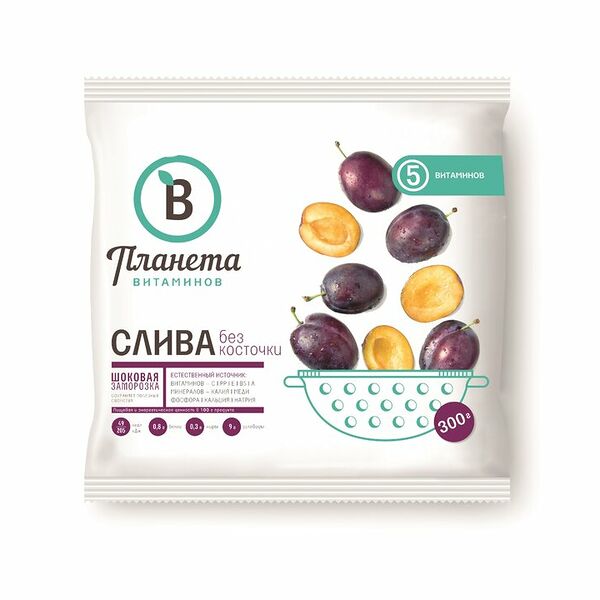 Слива Планета Витаминов кусочками замороженная