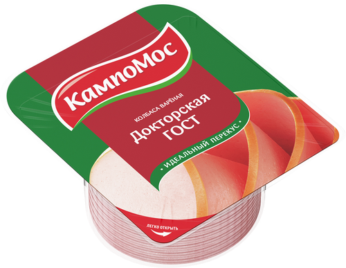

Колбаса вареная КампоМос Докторская, нарезка, 200 г