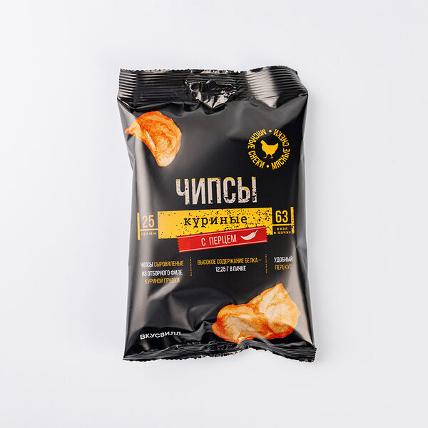 Чипсы куриные с перцем ВкусВилл, 25г