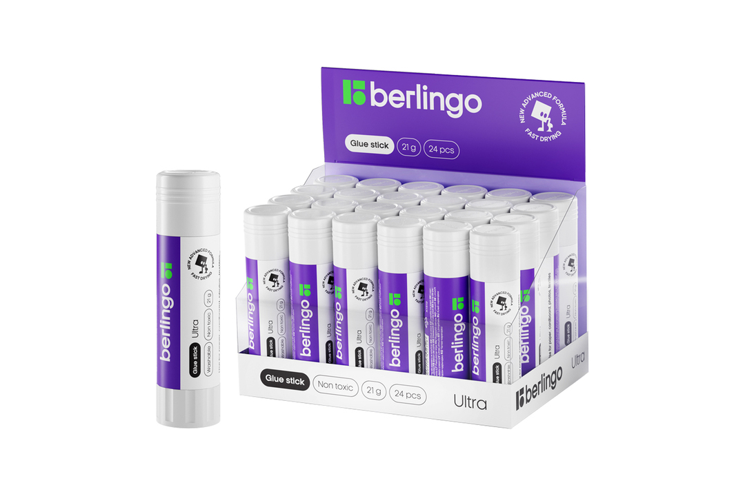 

Клей-карандаш Berlingo, 21 г, 1 шт., дизайн в ассортименте
