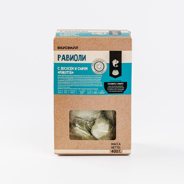 Равиоли с лососем и сыром Рикотта