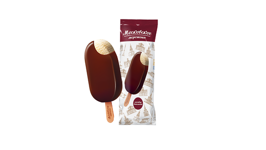 Мороженое эскимо Московское мороженое пломбир ванильный в горьком шоколаде БЗМЖ