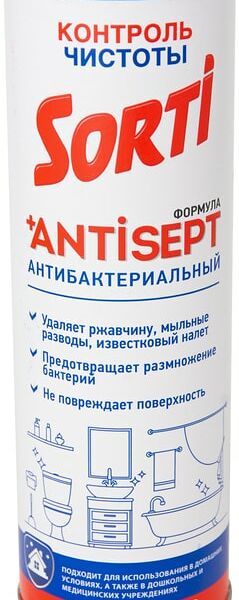Средство чистящее Sorti Контроль чистоты Антибактериальный эффект 500г