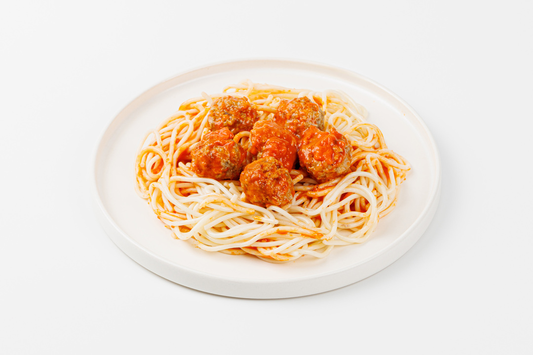 

Фрикадельки из курицы и говядины в томатном соусе с макаронами, Халяль, 280г
