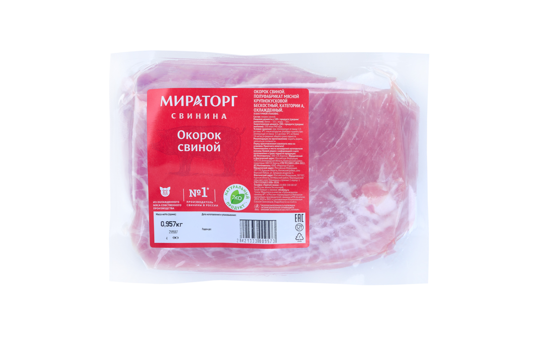 

Окорок свиной Мираторг без кости охлажденный, вес