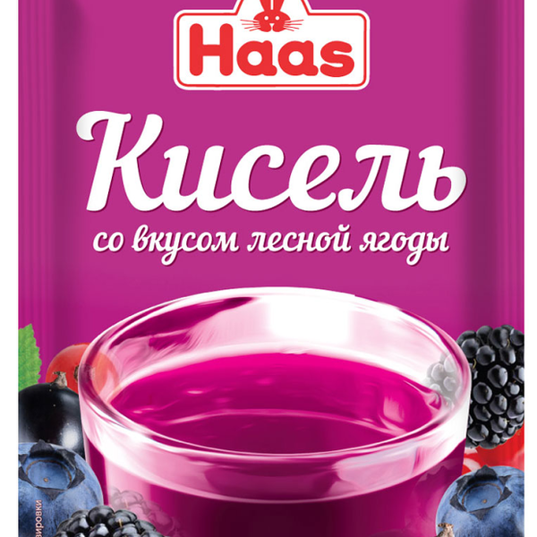 Кисель со вкусом лесной ягоды ТМ Haas (Хаас)