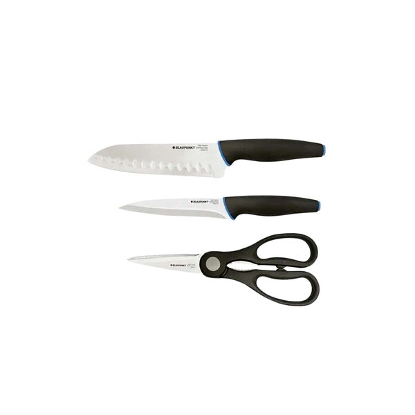 Набор из 3 предметов (нож универсальный 12,5см, нож Сантоку 18см, ножницы) Blaupunkt BPSet-101