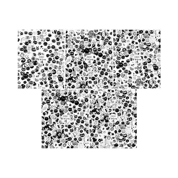 Тетрадь Прикольные кляксы 48л А5ф клетка 65г/кв.м на скобе скругл углы 48Т5тВ1