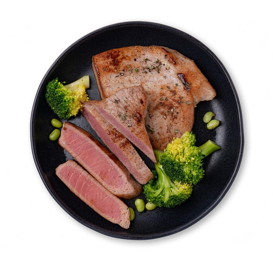 

Филе-куски тунца без кожи «Почти готово» в собственном соку су-вид вес