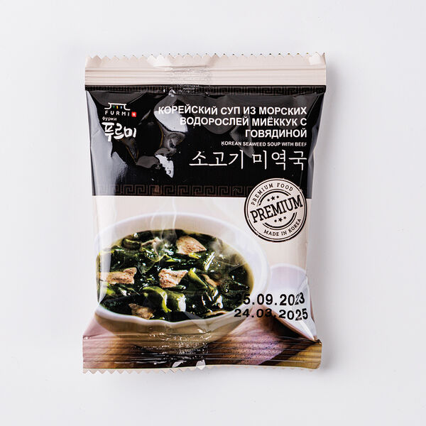 Суп из морских водорослей миеккук с говядиной, 10 г