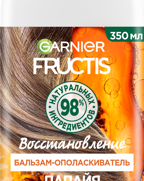 Бальзам-ополаскиватель Garnier Fructis Superfood Восстановление для поврежденных волос, папайя 350 мл