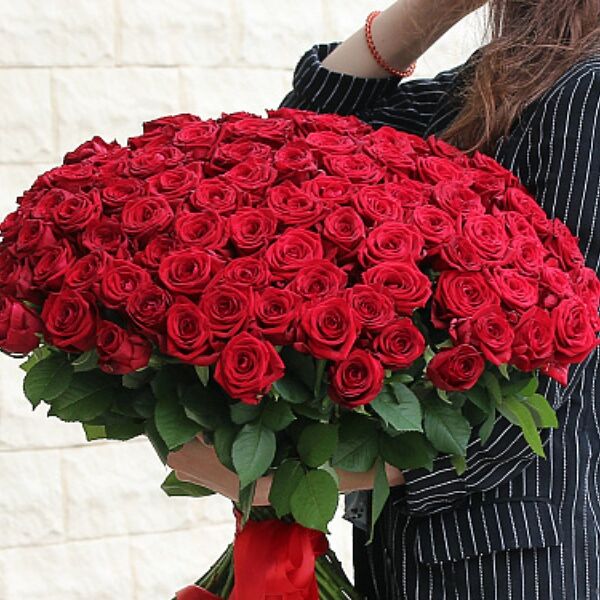 Красная роза №101