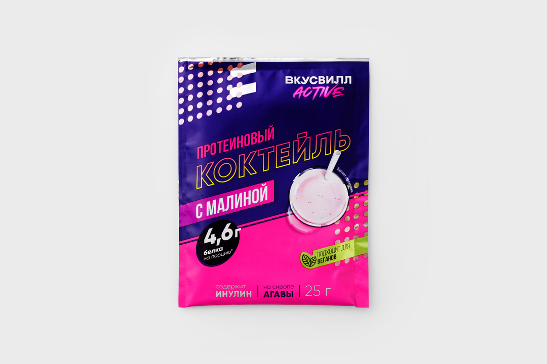 

Коктейль протеиновый ВкусВилл с малиной 25 г