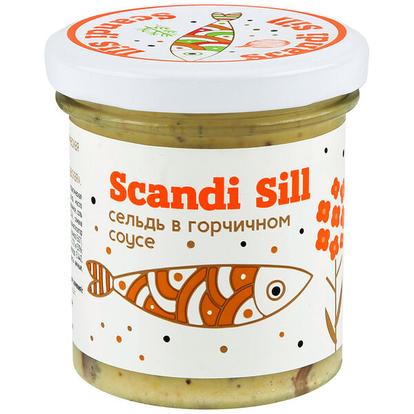 Сельдь Скандинавская Scandi Sill, филе-кусочки в горчичном соусе