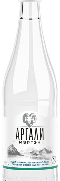 Вода Аргали Мэргэн минеральная природная лечебно-столовая питьевая газированная 500мл