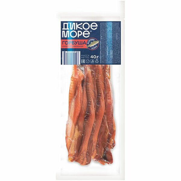 Горбуша Дикое Море вяленая соломка со вкусом копчения, 40г