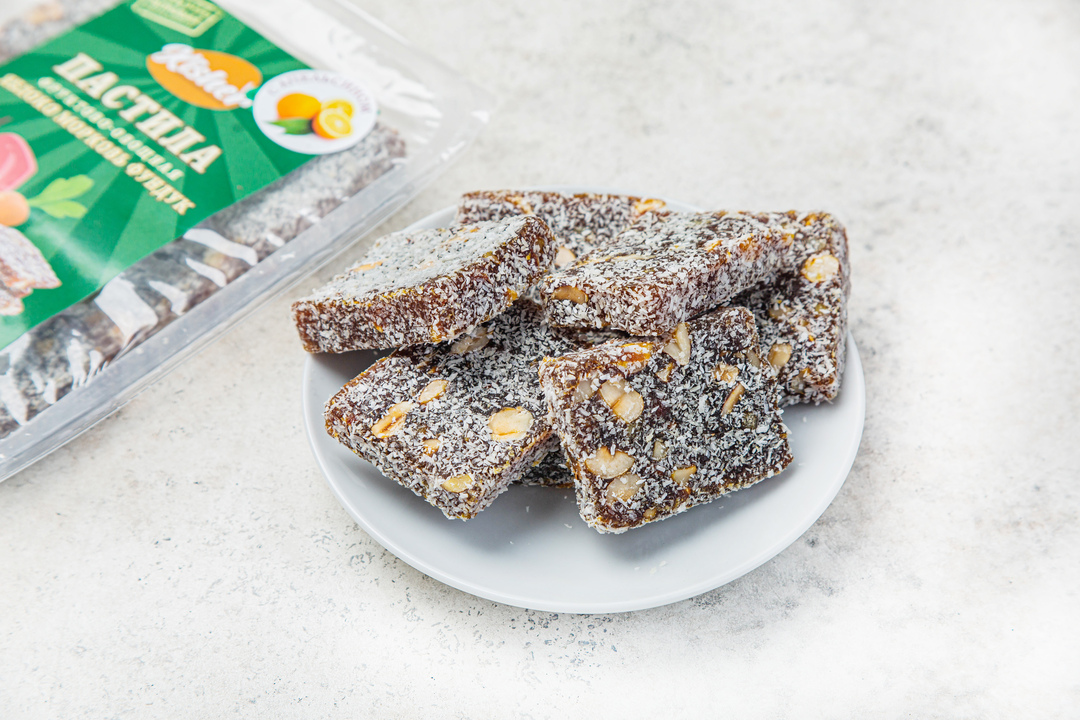 

Пастила "Яблоко Морковь Фундук" апельсин-кокос