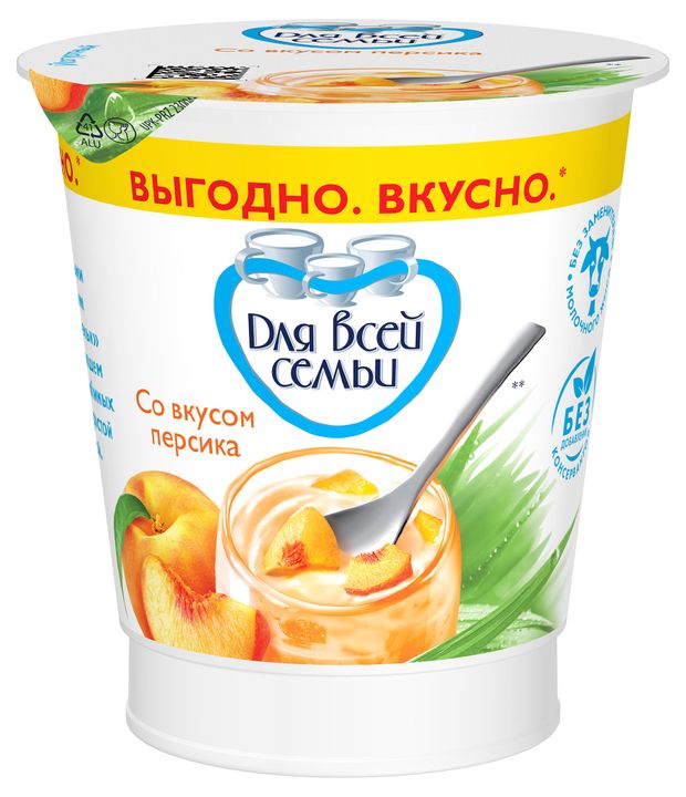 

Йогурт Для всей семьи с персиком 1%, 290г